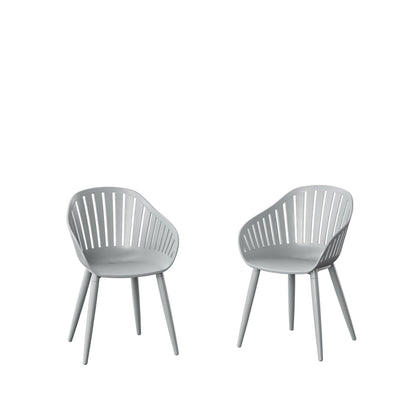 Nassau Resin and Aluminum Chairs - 4 Piece