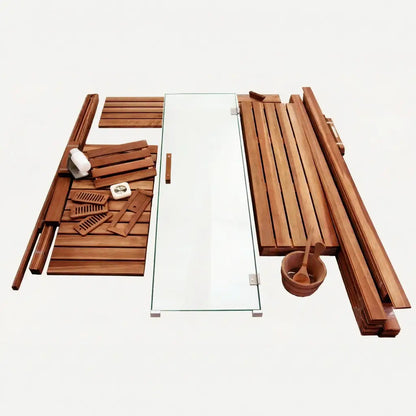 Custom Indoor Sauna Room - 4' x 5' x 8' - Finnish Sauna Builders