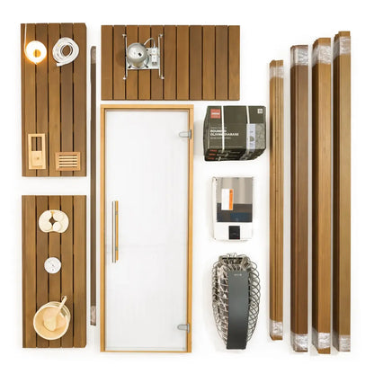 Carbon Smart Saunas - 5' x 8' x 8' - by Finnish Sauna Builders